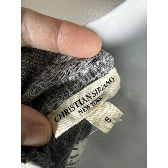 Christian Siriano Women's Abstract Print Open Front Cover Up Blk/wht Sz S - Picture 5 of 7